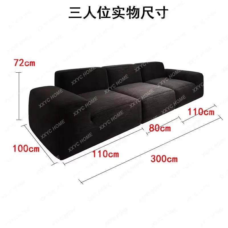 AAModern Vacuum Compression Living Room Lazy Sofa Light Luxury Furniture Corduroy Sponge Filling Multi-Person Sofa Customization