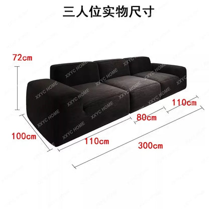 AAModern Vacuum Compression Living Room Lazy Sofa Light Luxury Furniture Corduroy Sponge Filling Multi-Person Sofa Customization