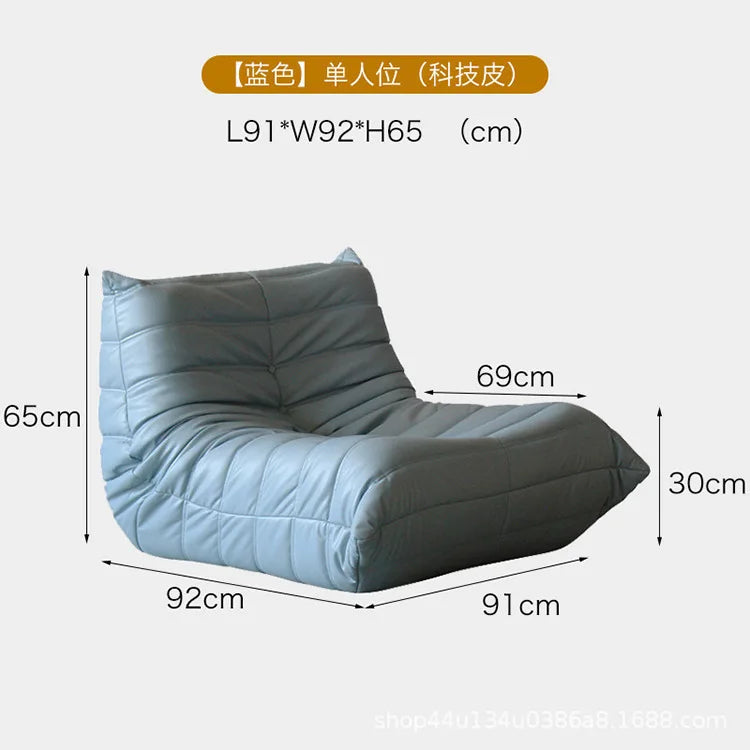 Caterpillar sofa togo modern living room balcony lounge lazy sofa available white lamb wool sofa