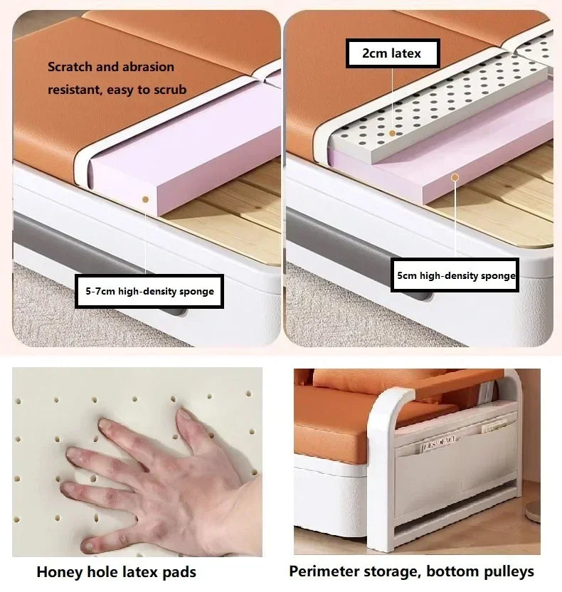 Fresh foldable home sofa fold bed furniture sofa set living room furniture minimalist sofa bed foldable lazy