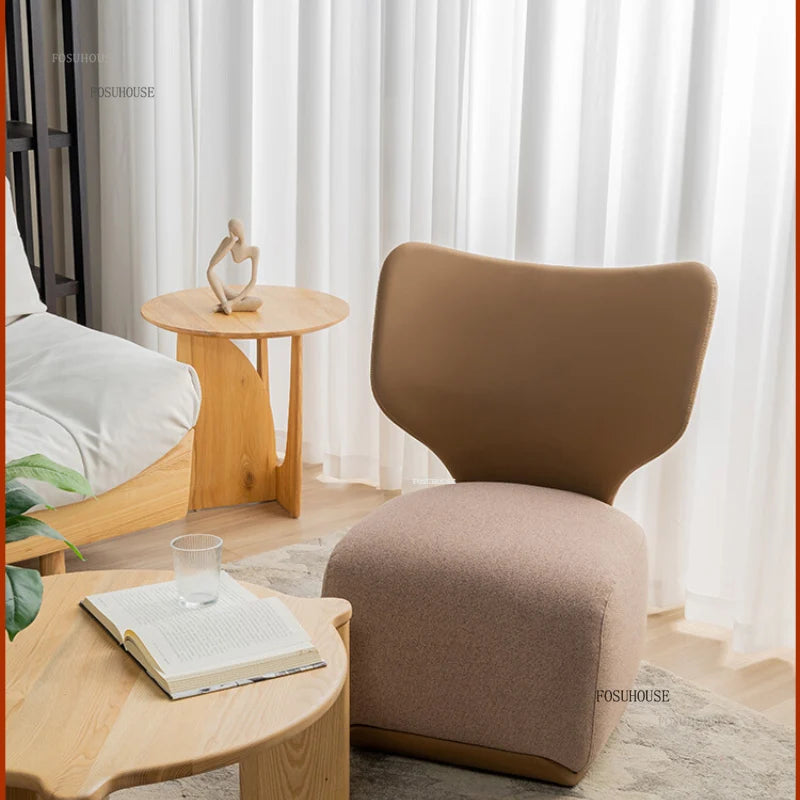 Modern Designer Leisure Living Room Chair Balcony Back Chair Living Room Furniture Nordic Luxury Small Apartment Lazy Sofa Chair