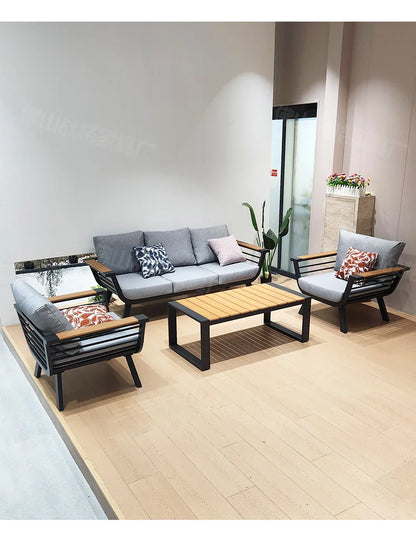Outdoor Sofa Aluminum patio Villa Courtyard Garden Courtyard High end Hotel Leisure Simple Sofas set