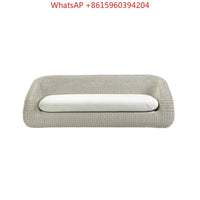 Outdoor rattan sofa courtyard waterproof and sunscreen Nordic villa garden terrace leisure balcony rattan sofa