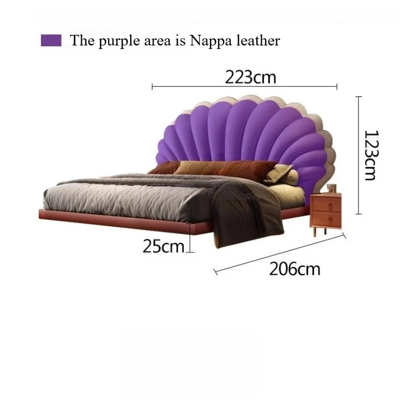 Nordic Queen Double Bed 200x220cm Luxury Design elegant king size bed Modern comfortable home cama kingsize bedroom furniture