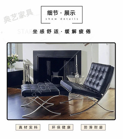 Nordic Single Sofa Barcelona Chair Italian Designer Seat Personality Lounge Chair Lounge Chair Retro Chairs