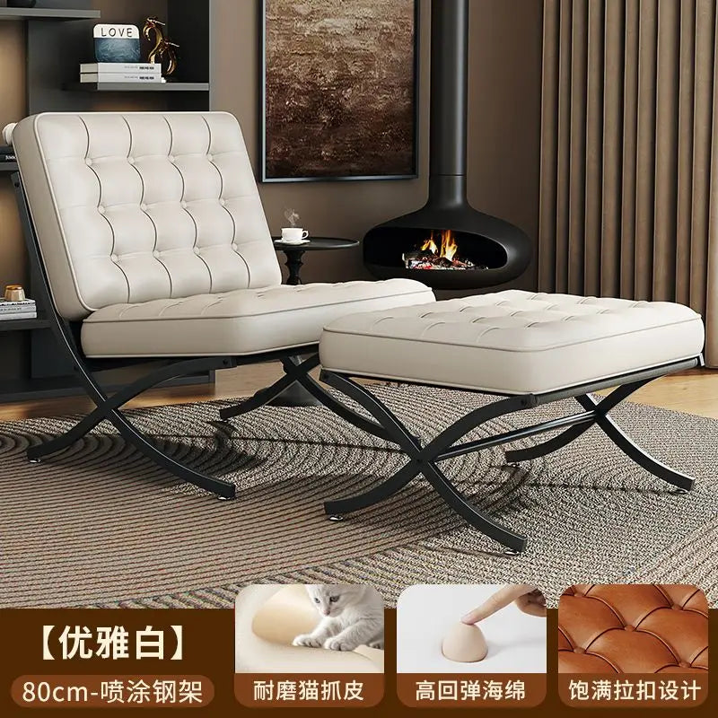 Black Metal Living Room Chairs Balcony Throne Relax Reading Modern Room Decor Fashion Chairs Comfortable Sillones Home Design