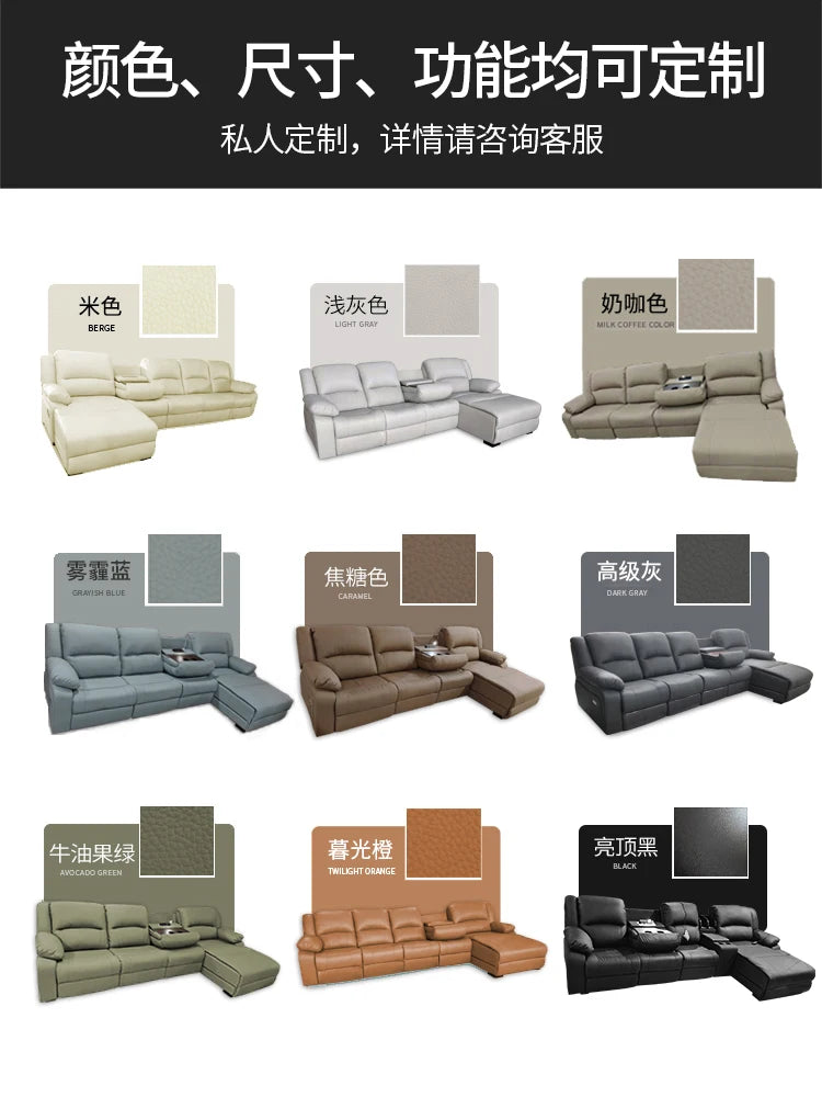 Italian Genuine Leather Sofas Luxury Recliner Designer Floor Lounge Sofa Sectionals Modern Woonkamerbanken Home Furniture