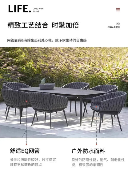Office Restaurant Garden Chairs Hotel Leisure Simplicity Modern Garden Chairs Homestay Aluminum Furniture Silla De Jardín MHSF