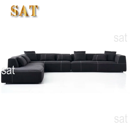 Hot sales New Modern Italian Fabric  L shape sofa living room Modular Corner Sofa Set