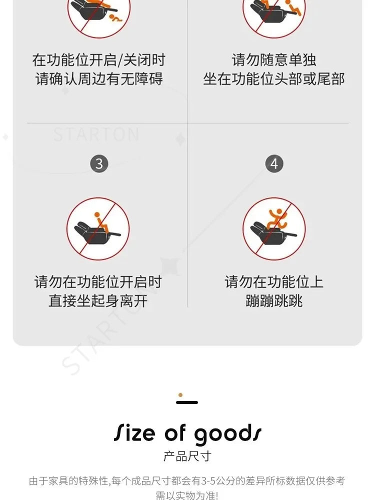 Recliner Luxury Divano Adhd Home Furniture Water Proof Living Room Sofa Armrest Electric Lounges Bedroom Living Room Sofas
