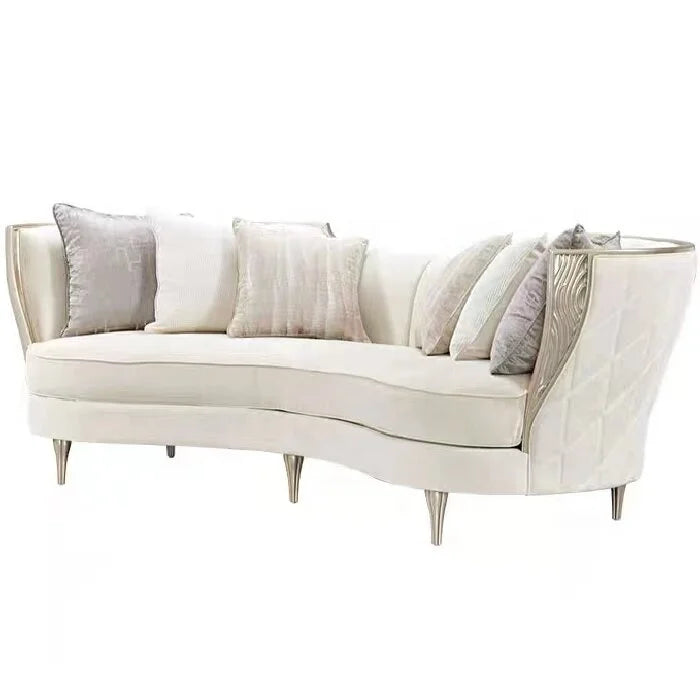 Hot Selling Luxury Modern Italian Wooden Frame Fabric Living Room Furniture Sofa Set