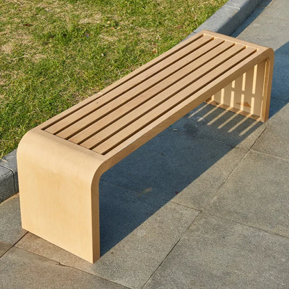 Banc extérieur chaise de parc banc Anti-corrosion bois motif carré jardin cour chaise