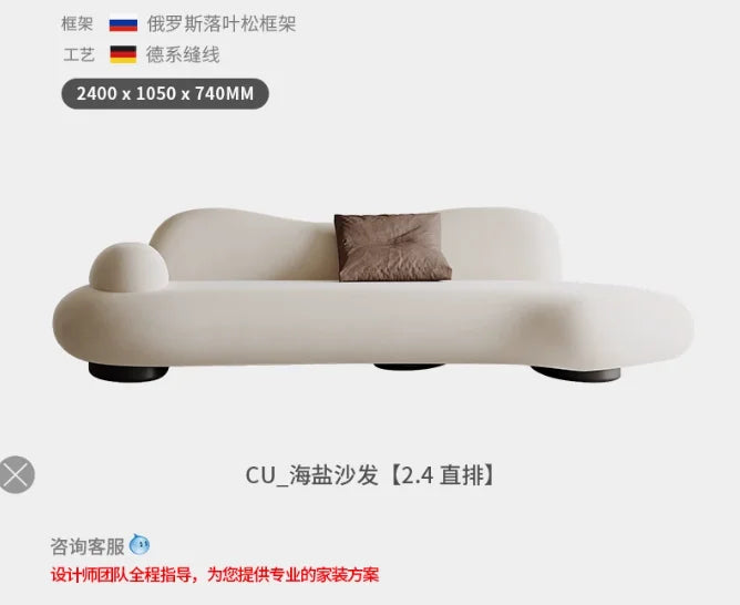 Aesthetics Designer Sofa Unusual Light Luxury Adult Trendy Room Decor Sofas Curved Lounge Comfortable Muebles Home Furniture