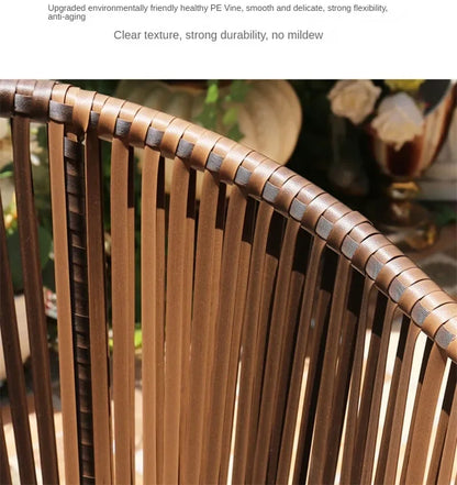 Rattan Garden Table and Chair Balcony Outdoor Furniture Sets Modern Outdoor Leisure Rattan Table and Chair Garden Furniture Sets