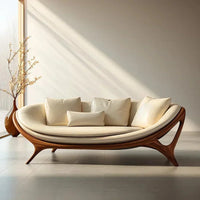 a3813  New Chinese-style solid wood sofa living room modern simple small apartment leather recliner sofa lazy chair