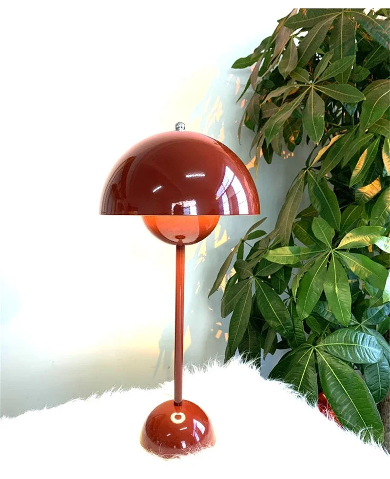 Nordic modern minimalist bedroom bedside lamp creative  flower bud cream style small table