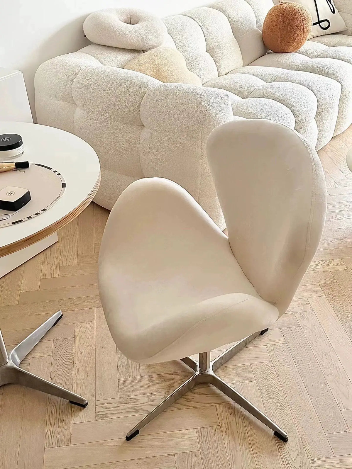 Wrap Swan Chair Leisure Chair Small Sofa Home Furniture Comfortable Living Room Chair Minimalist Lifting Office Chair Makeup Sto