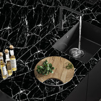 1 roll of marble self-adhesive wallpaper PET waterproof, flame-retardant, oil proof sticker background wall decorative wallpaper