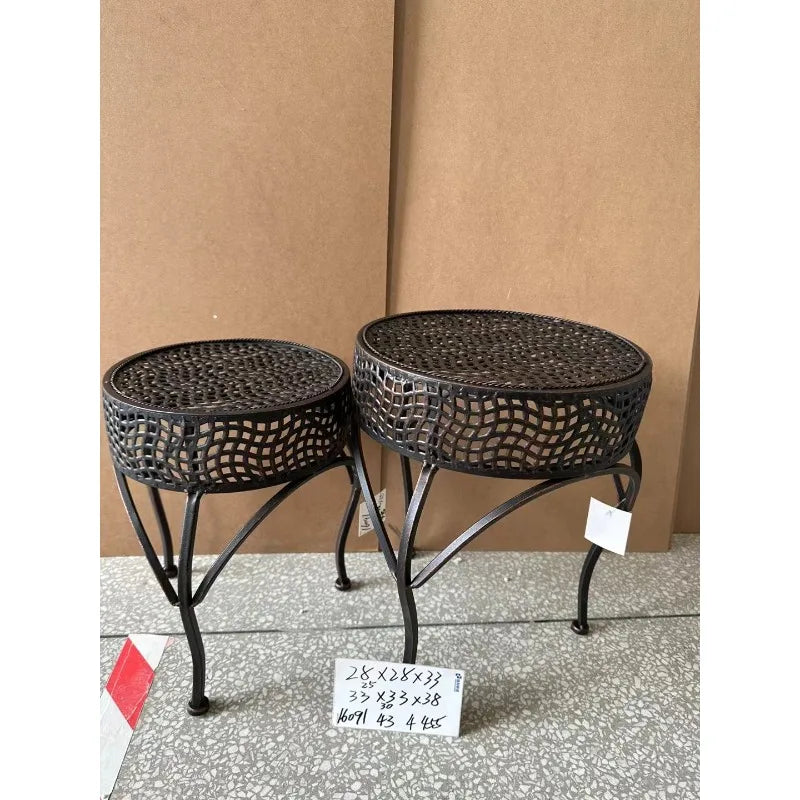 American country retro wrought iron flower pot frame balcony garden living room courtyard floor decoration flower stool