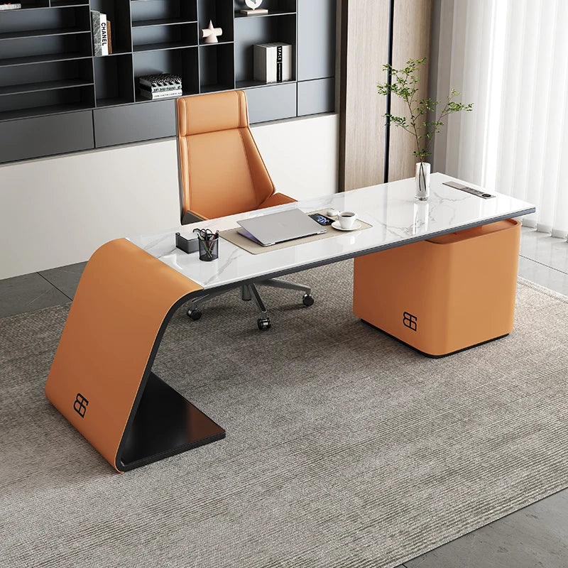 Luxury Storage Computer Desks Large Organiser Adult Bedroom Drawers Gaming Desk Notebook White Mesas De Computador Furniture