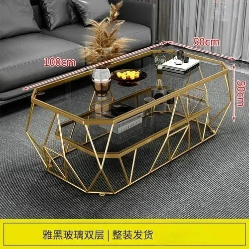 Postmodern Luxury Glass Coffee Tables Nordic Patio Center Entrance Floor Coffee Tables Smart Elegant Home Furniture
