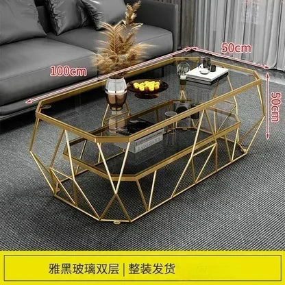 Postmodern Luxury Glass Coffee Tables Nordic Patio Center Entrance Floor Coffee Tables Smart Elegant Home Furniture