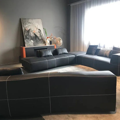 Hot sales New Modern Italian Fabric  L shape sofa living room Modular Corner Sofa Set