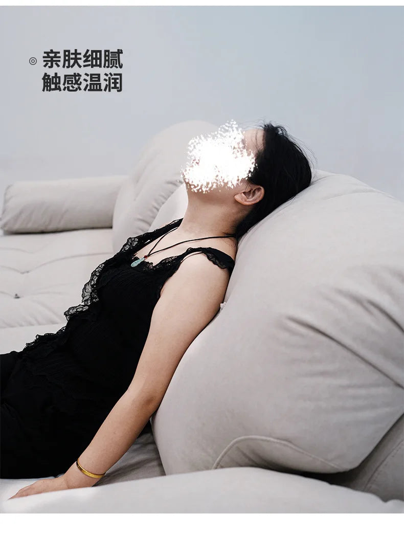 Cloud Electric Sofa Living Room Modern Simple Telescopic Fabric Lazy Multi-functional Sofa Bed Dual-purpose