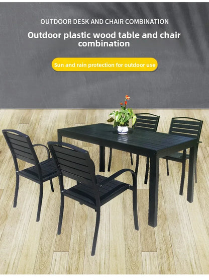 Garden balcony garden leisure aluminum alloy table and chair combination