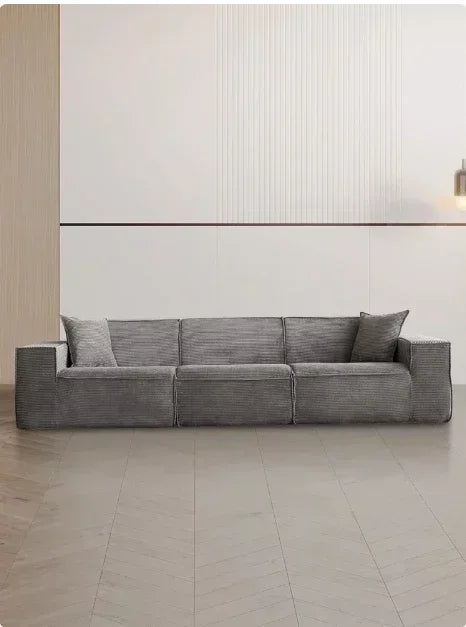 Italian minimalist vacuum sponge compression sofa modern simple corduroy small apartment living room tofu block sofa furniture