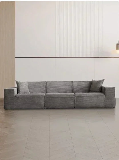 Italian minimalist vacuum sponge compression sofa modern simple corduroy small apartment living room tofu block sofa furniture