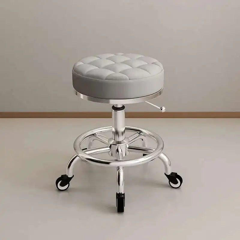 Aesthetic Hairdressing Chair Backrest Simple Rolling Rotating Barber Chair Portable Mocho Cadeira Barber Equipment MQ50BC