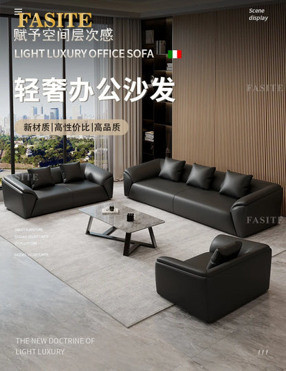Sofa simple business reception office meeting area leisure rest area three-person coffee table combination