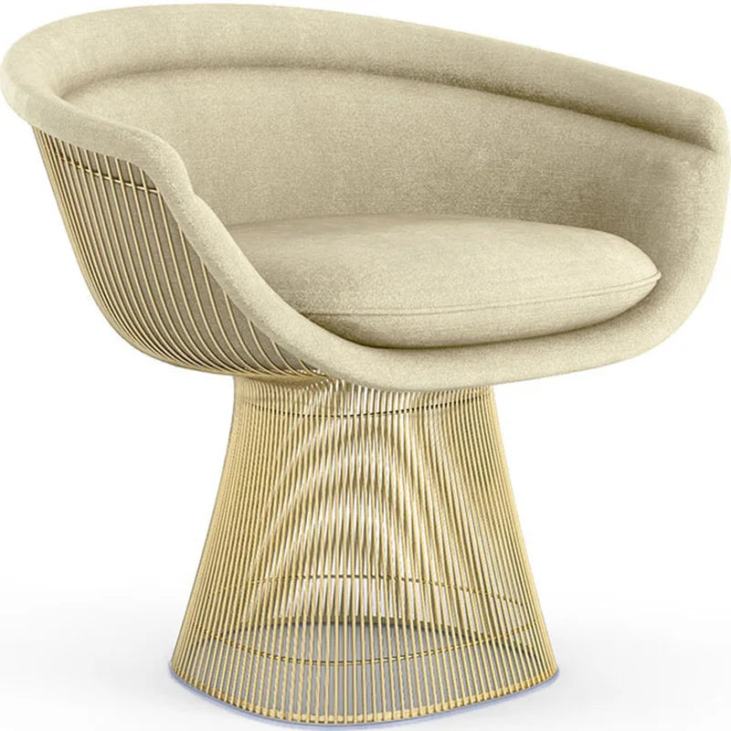 High end, stainless steel, dining chair, single sofa chair designer
