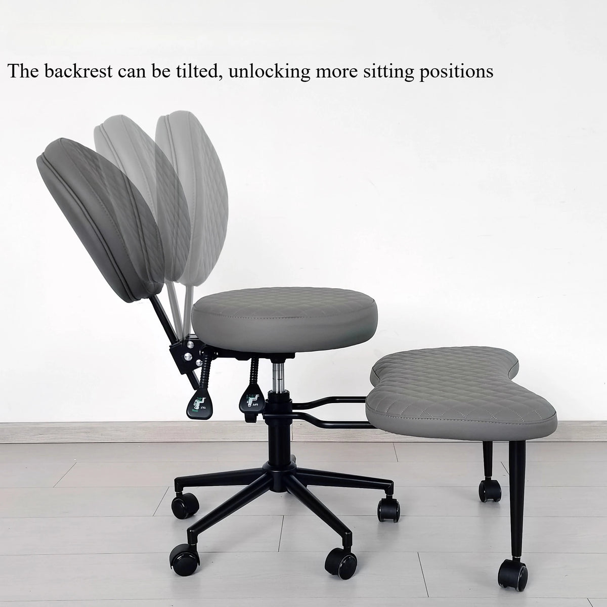 Cross Legged Chair - Meditation Chair With Wheels  ADHD Chair Height Adjustable Seat  Adjustable Footstool