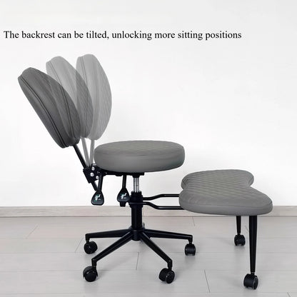Cross Legged Chair - Meditation Chair With Wheels  ADHD Chair Height Adjustable Seat  Adjustable Footstool