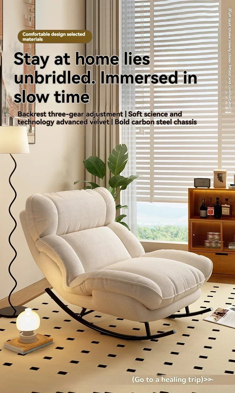 Lazy Sofa, Rocking Chair, Lounge Chair, Balcony, Home Use Leisure Chair, Reclining or Sleeping, Living Room Rocking Chair