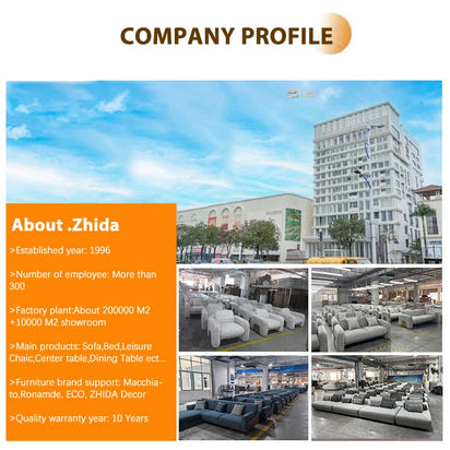 Italian Modern Simple Light Luxury Style Villa Household Solid Wood Frame Living Room Leather Sofa Set