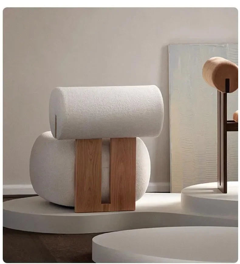 Nordic Backrest Chair Modern Solid Wood Luxury Single Sofa Balcony Tatami Lounge Chair Cloth Chair Living Room Furniture chaises