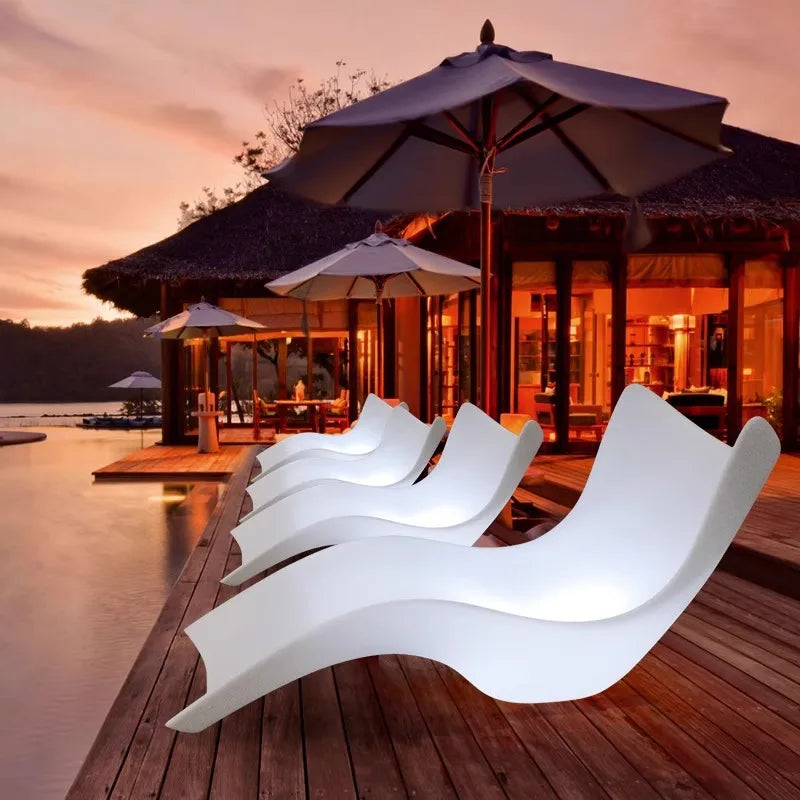 Beach Chairs Outdoor Pool Chairs Outdoor Hotel Nordic Single Sofa Chair Plastic Back Chair