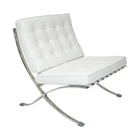 Soft Outdoor Minimalist Leather Apartment Living Room Balcony Lounge Chair Light Luxury Single Barcelona Leisure Sofa Chair