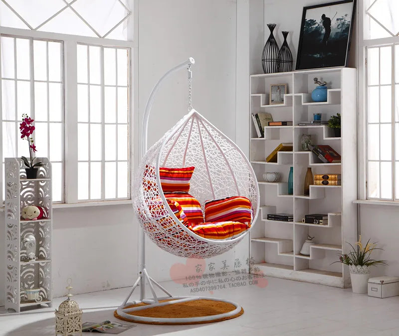 Swing Hanging Chair Hammock Indoor Balcony Bird's Nest Hanging Basket Rattan Chair Reclining Chair, Rocking Chair