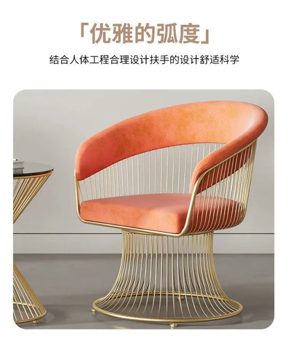 Simple cream-style swivel chair, compact light luxury sofa chair, suitable for small living rooms, balconies and home use