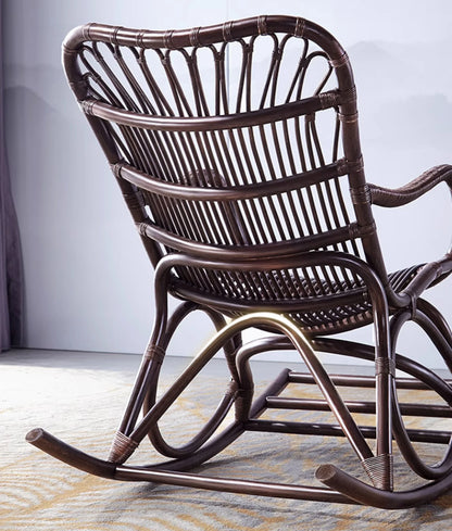 Modern Rattan Swing Chair Multi-Scene Recliner Living Room Balcony Lazy Sofa Vacation Rental Portable Leisure Seat