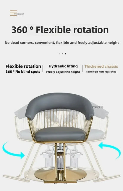 Nordic Barber Shop Barber Chairs Beauty Salon Professional Barber Chair Liftable Swivel Chair Hairdressing Chair Salon Furniture