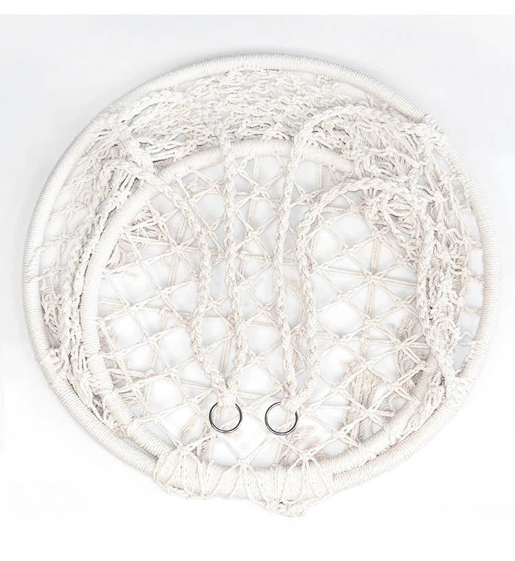 Hammock Hanging Swinging Chair,Hanging Cotton Rope Swing Chairs with Cushion and Hardware Kits, Hanging Chairs for Indoor
