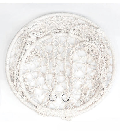 Hammock Hanging Swinging Chair,Hanging Cotton Rope Swing Chairs with Cushion and Hardware Kits, Hanging Chairs for Indoor