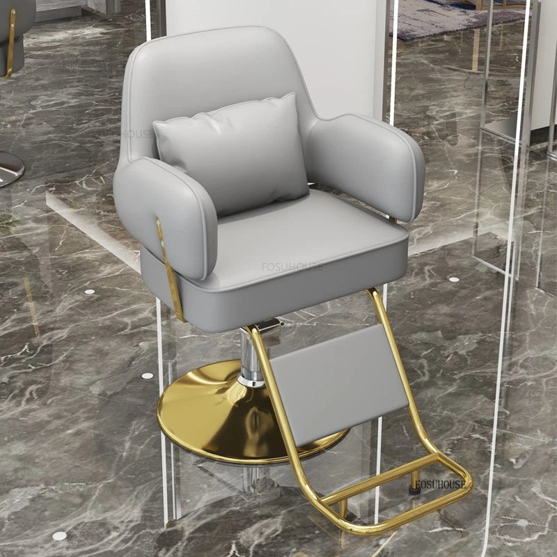 Luxury Barber Chairs Hair Salon Special Liftable Barber Chair Simple Salon Furniture Hairdressing Salon Chairs