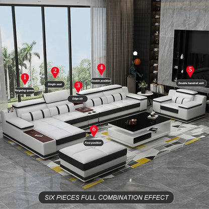 Hot Sale Modern Storage Luxury Micro Fabric Leather Reclining Leather Folding Multi Purposes Living Room Sofa