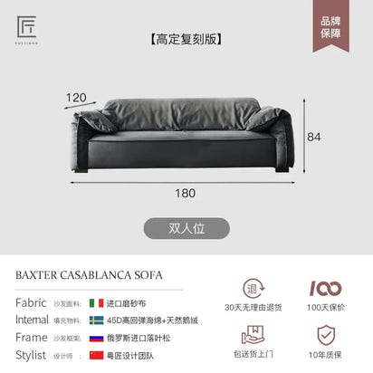 Luxury Italian Nordic Sofa – Minimalist Large Modern Lounge Chaise